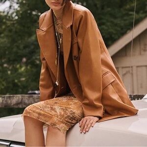 Avec Les Filles Faux Leather Blazer from Anthropologie, Small Petite